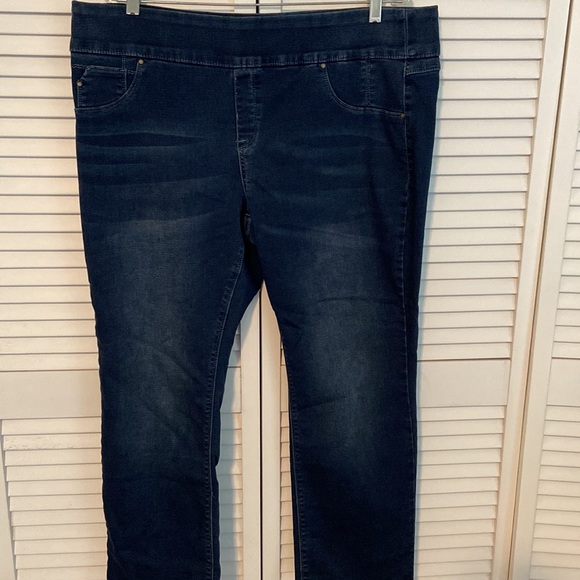 Laurie Felt Knit Cambre Straight-Leg Jeans XLP - Picture 2 of 7